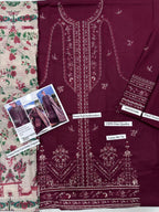 Embroidered Lawn Suit with Digital Print Voil Dobby Dupatta