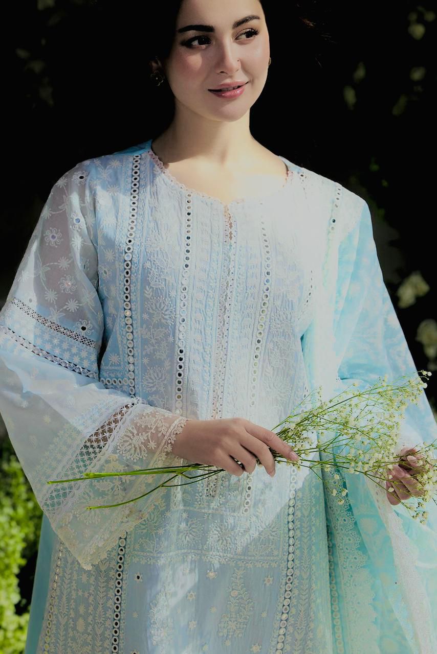 Luxury 3-Piece Embroidered Airjet Lawn Suit