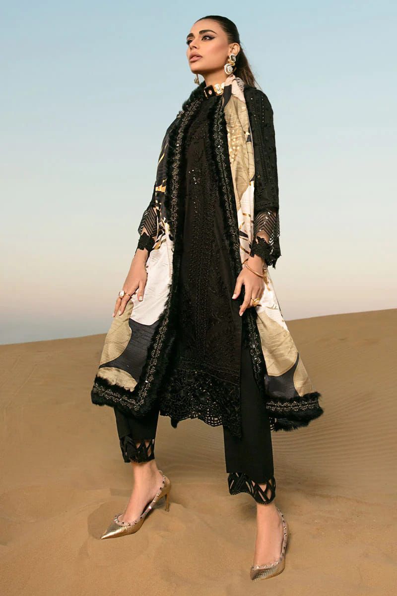 Luxury Chikankari & Silk 3-Piece Embroidered Suit