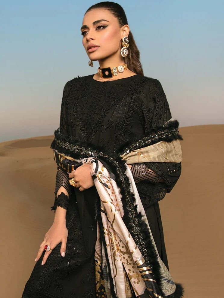 Luxury Chikankari & Silk 3-Piece Embroidered Suit