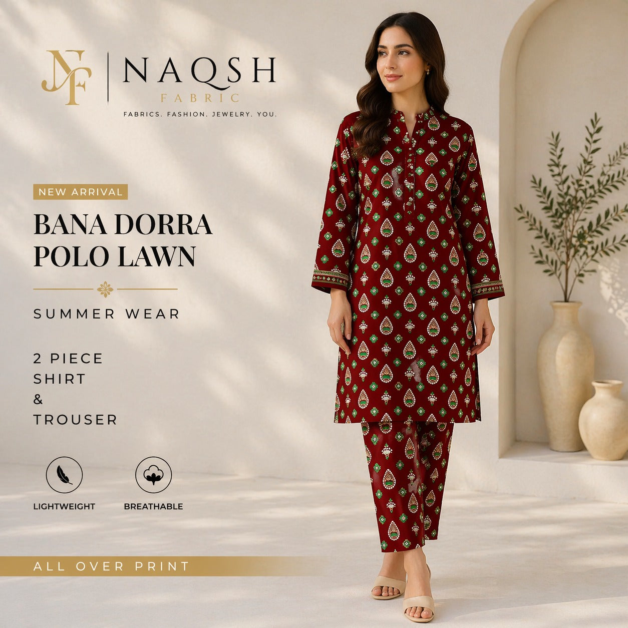Premium Summer Lawn Bana Dora 2 Piece (MW)