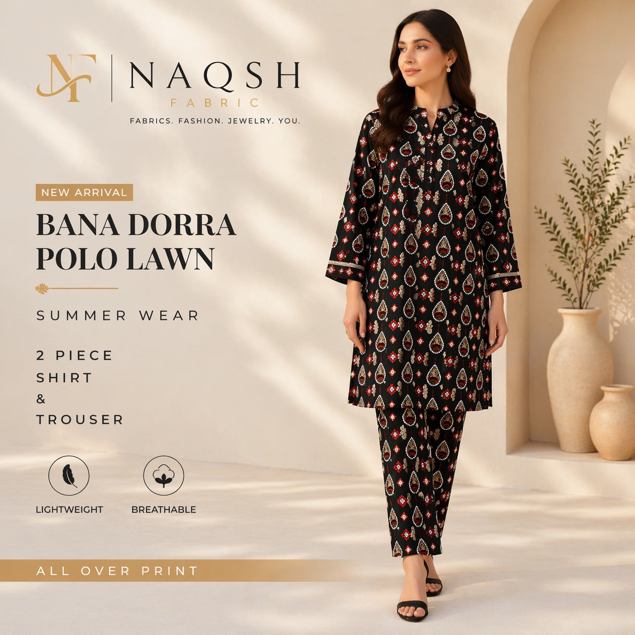 Premium Summer Lawn Bana Dora 2 Piece (BWM)