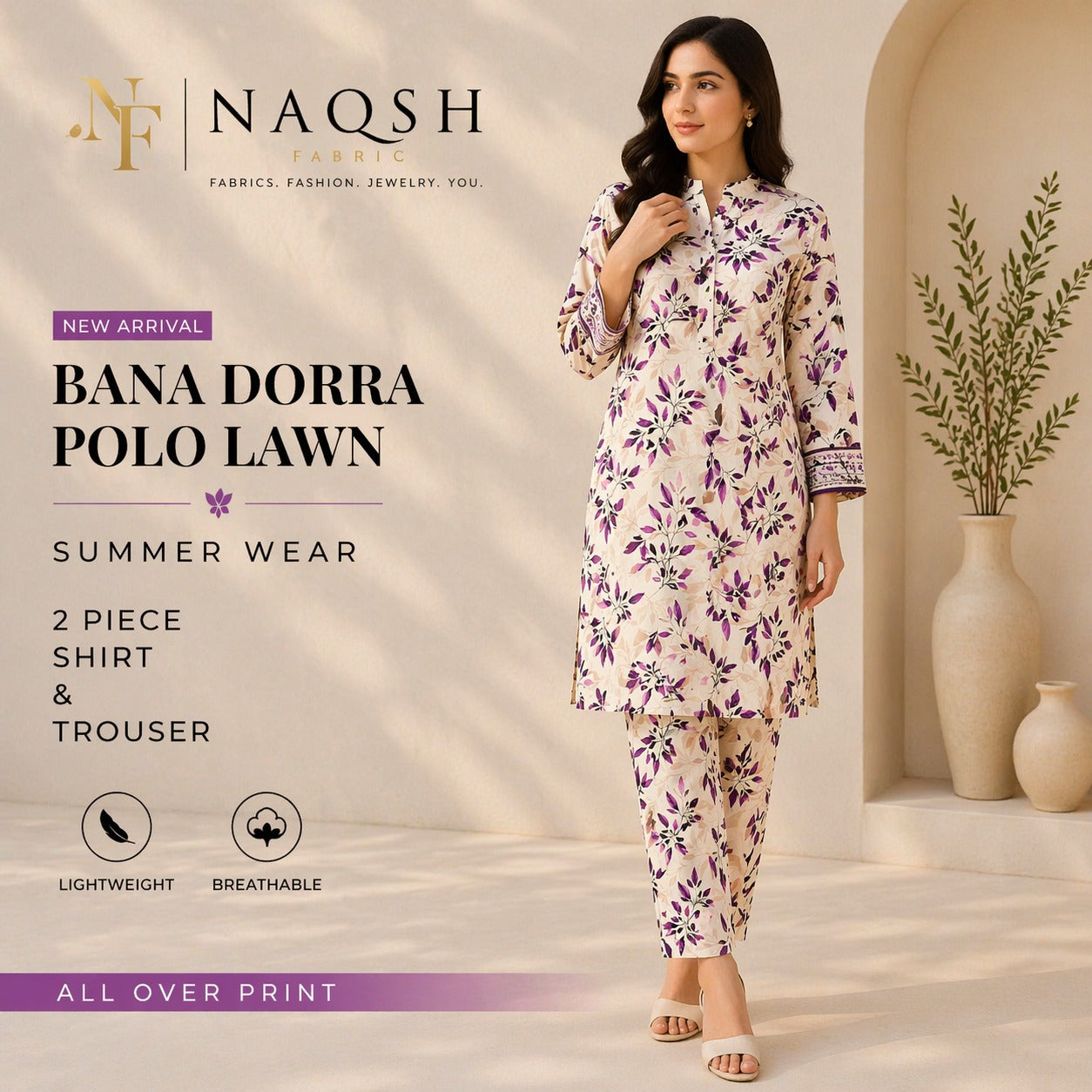 Premium Summer Lawn Bana Dora 2 Piece (SP)