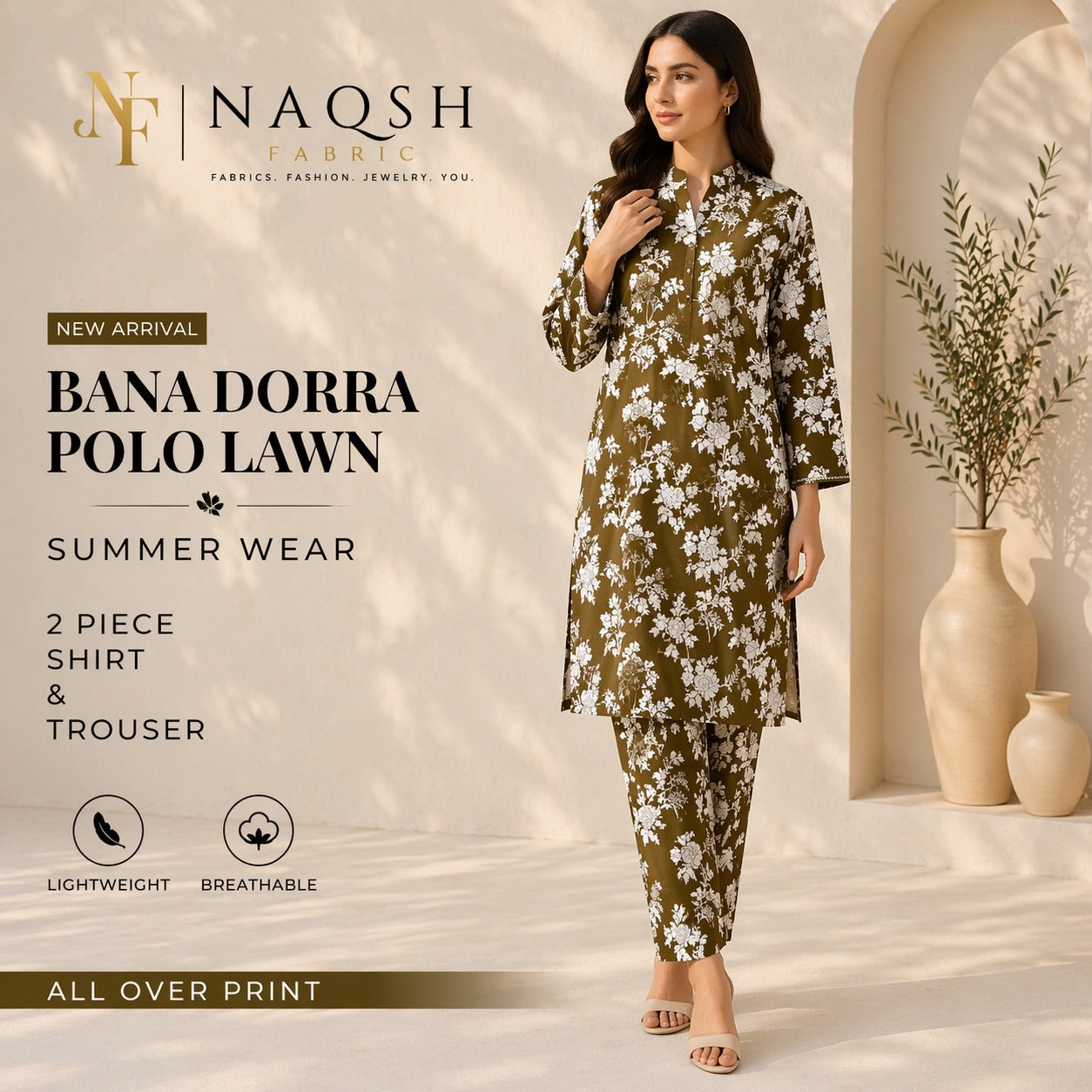 Premium Summer Lawn Bana Dora 2 Piece (MW)