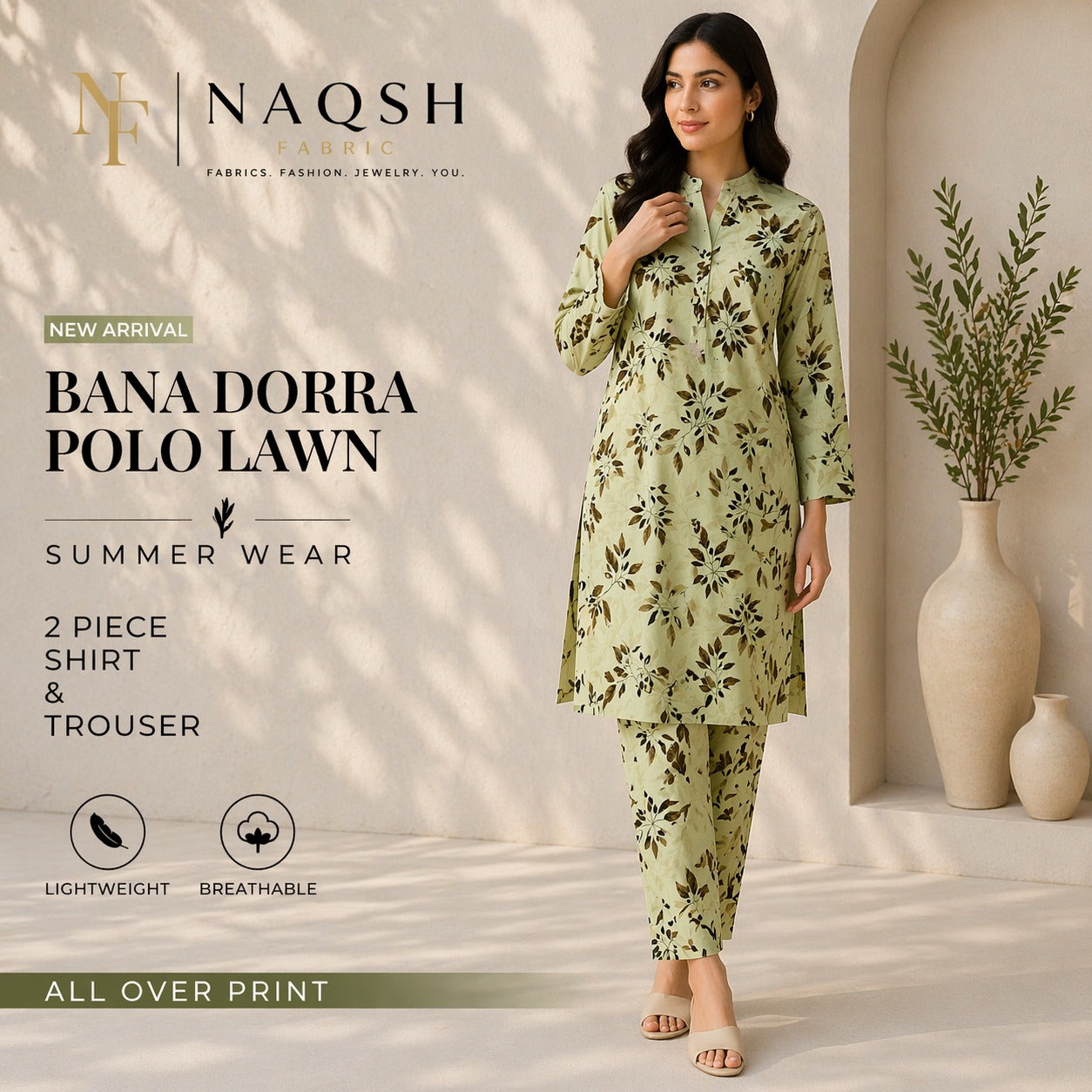 Premium Summer Lawn Bana Dora 2 Piece (GW)