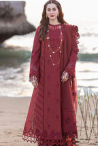 Premium Embroidered Lawn Suit with Cotton Net Dupatta