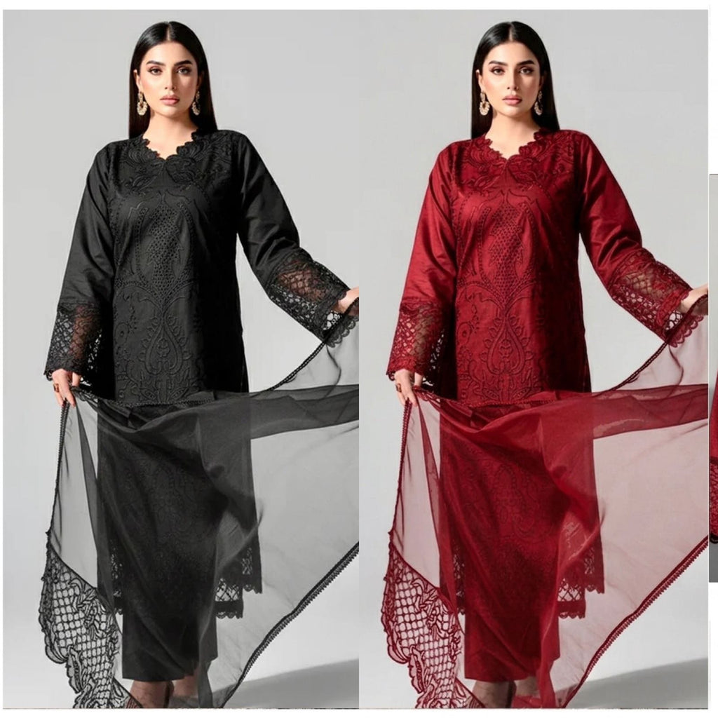 Luxury Airjet Embroidered Lawn Suit – Premium Summer Edit