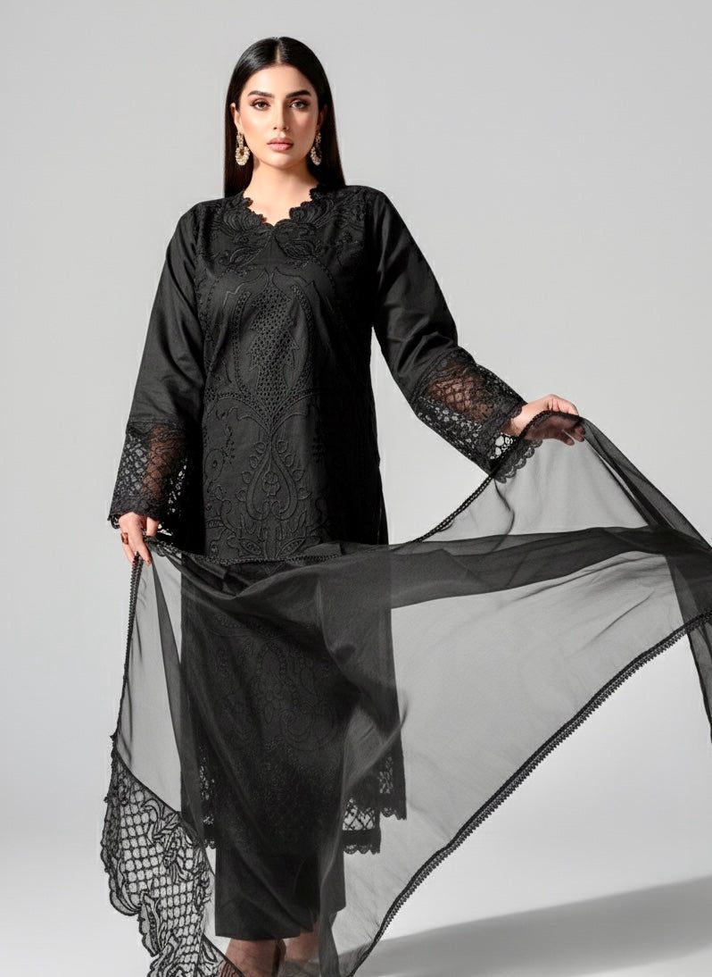 Luxury Airjet Embroidered Lawn Suit – Premium Summer Edit