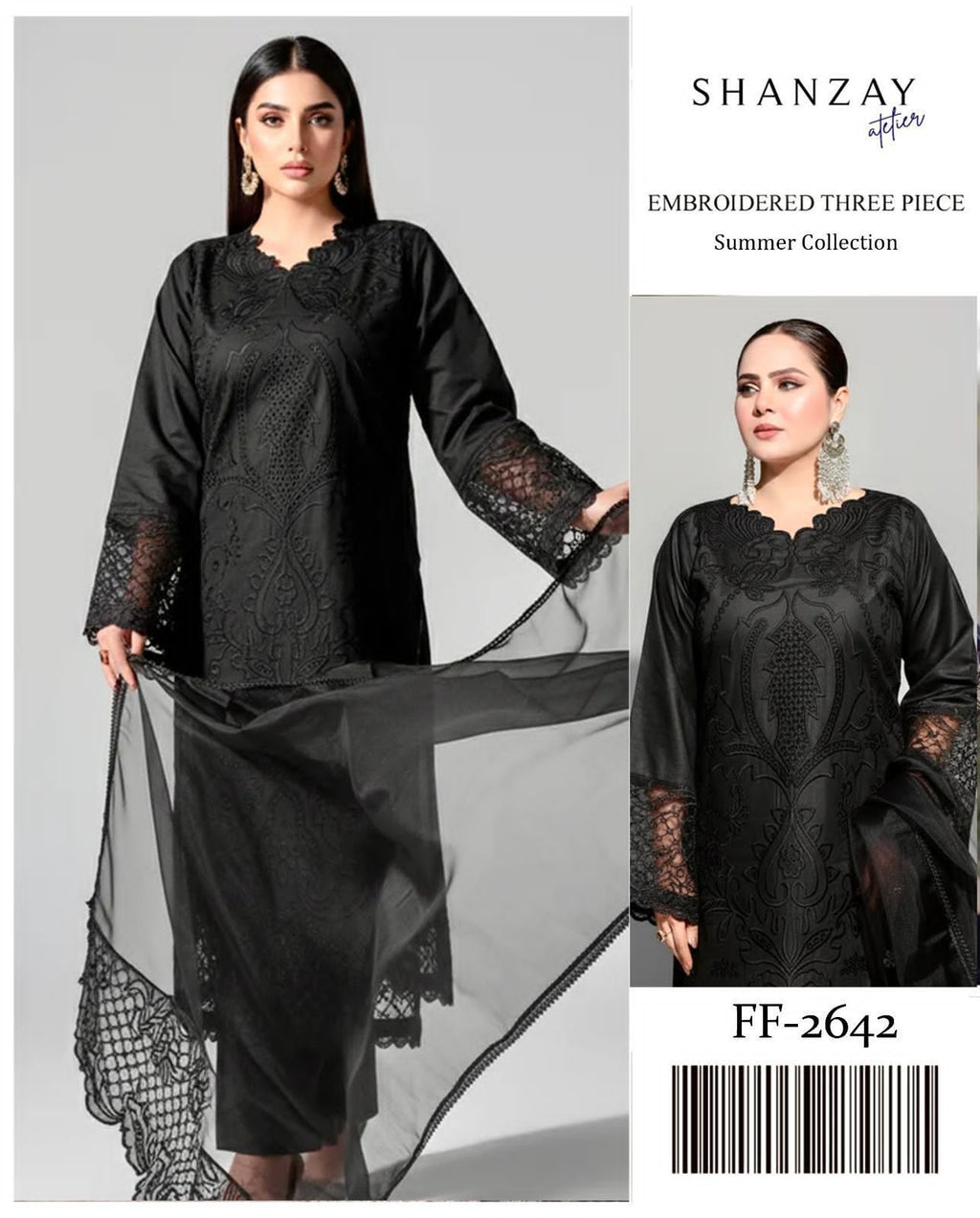 Luxury Airjet Embroidered Lawn Suit – Premium Summer Edit
