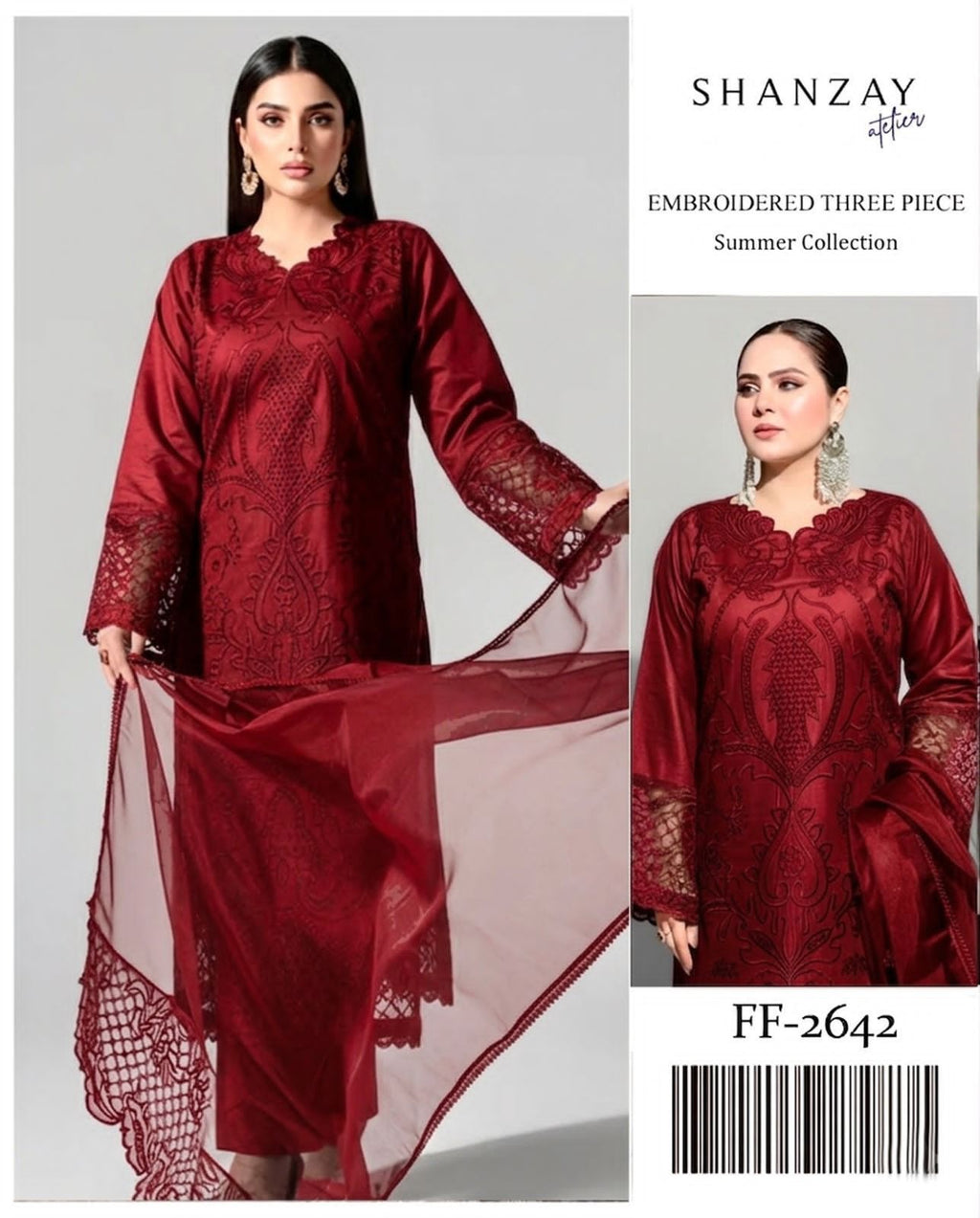Luxury Airjet Embroidered Lawn Suit – Premium Summer Edit