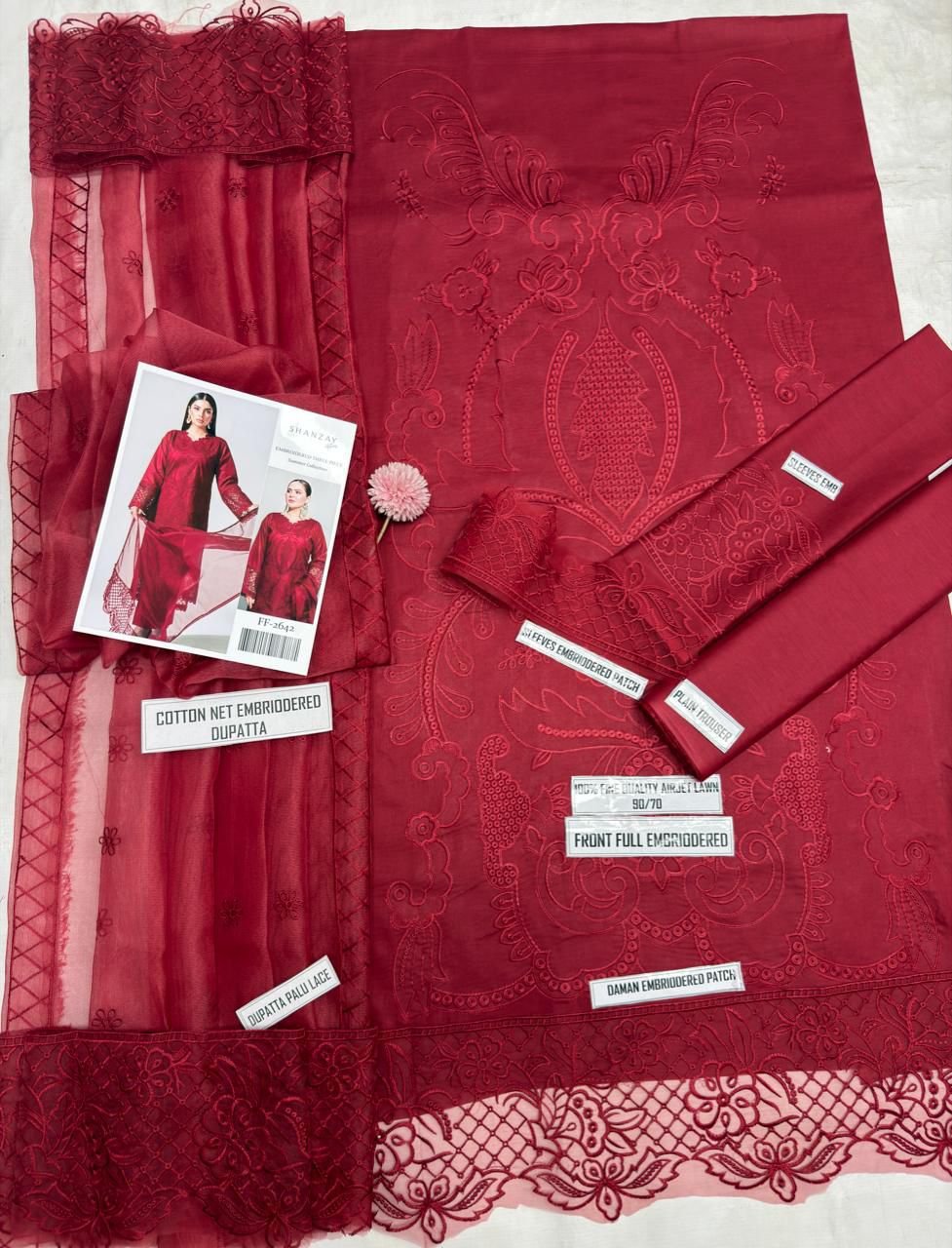 Luxury Airjet Embroidered Lawn Suit – Premium Summer Edit