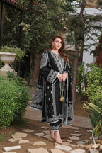 Premium Airjet Embroidered Lawn Suit with Printed Dupatta