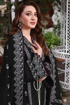 Premium Airjet Embroidered Lawn Suit with Printed Dupatta