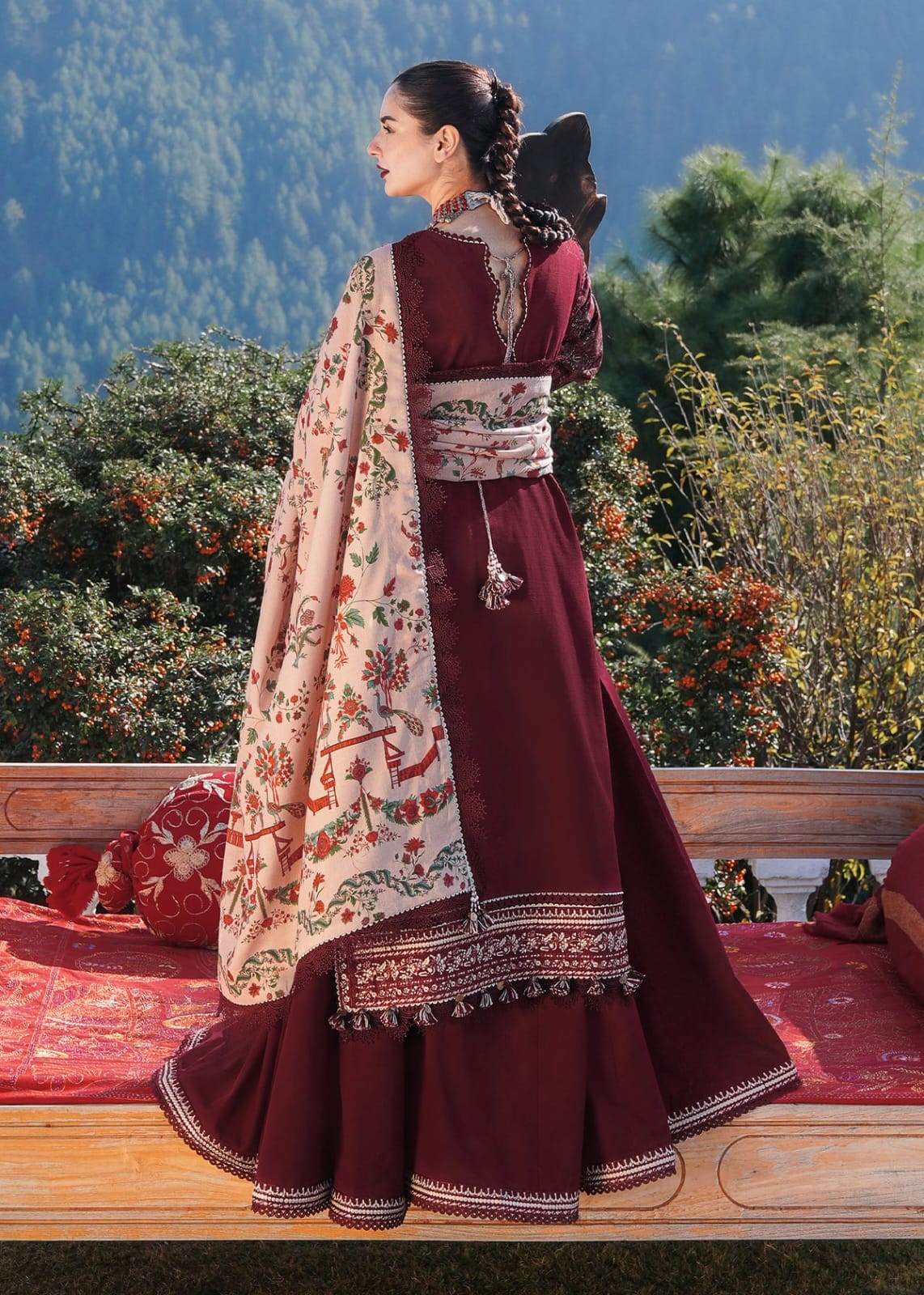 Embroidered Lawn Suit with Digital Print Voil Dobby Dupatta