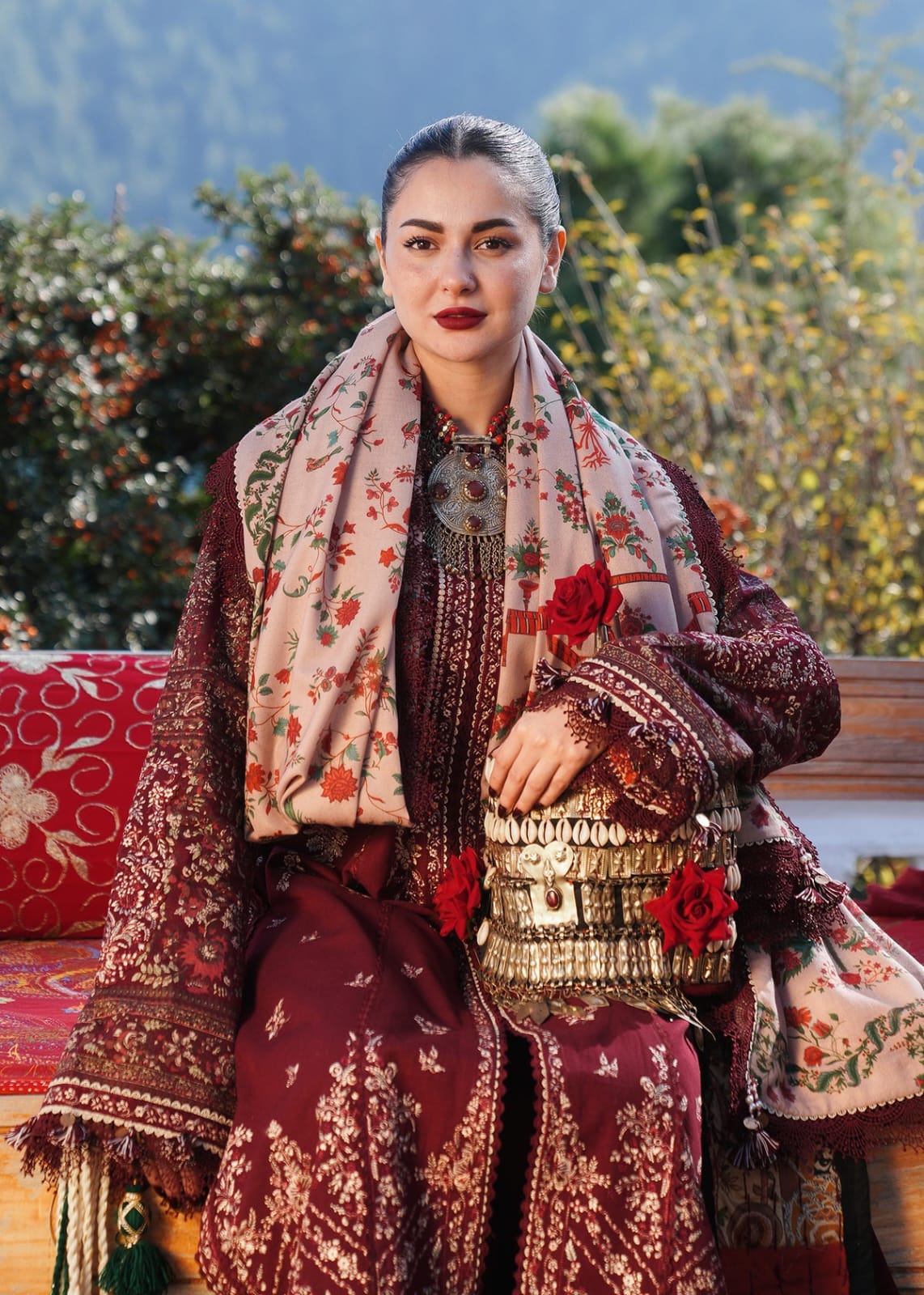 Embroidered Lawn Suit with Digital Print Voil Dobby Dupatta