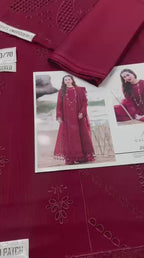 Premium Embroidered Lawn Suit with Cotton Net Dupatta