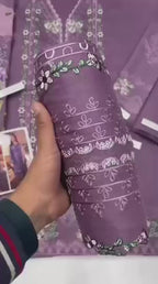 Premium Airjet Lawn Embroidered Suit with Digital Print Dupatta