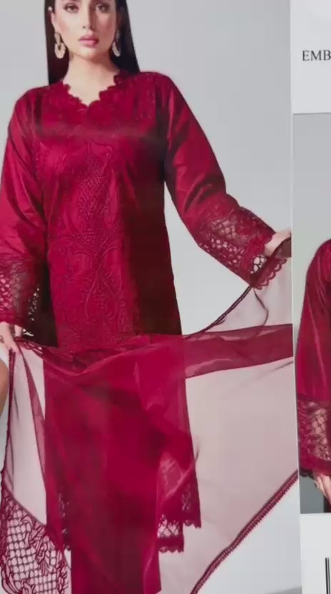 Luxury Airjet Embroidered Lawn Suit – Premium Summer Edit