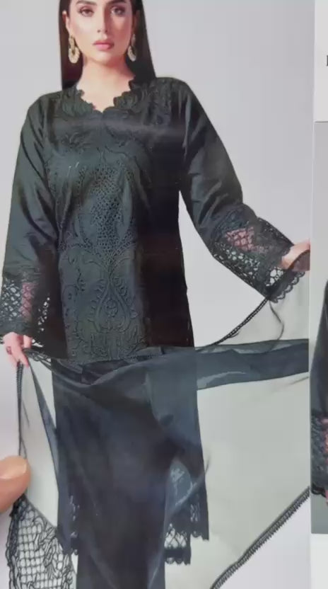 Luxury Airjet Embroidered Lawn Suit – Premium Summer Edit